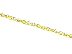1.6x2mm Stainless Steel Oval Cable Chain, Price Per Yard - amakeit bead 天富