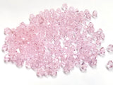 Bicone Glass Bead, 5mm, Pink, 72 Pcs | 雙尖水晶玻璃, 5mm, 粉紅, 72粒