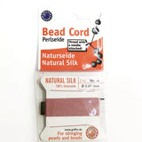 Cord, Griffin, 0.6/0.7mm Natural Silk, 2 Meters, Dark Pink | 德國Griffin珍珠線, 0.6/0.7mm, 2米, 附針, 深粉紅色