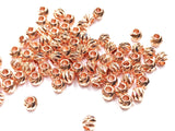 Brass beads, 5mm, faceted cut round, 30 pcs | 銅珠, 5mm實心切面銅珠, 30個