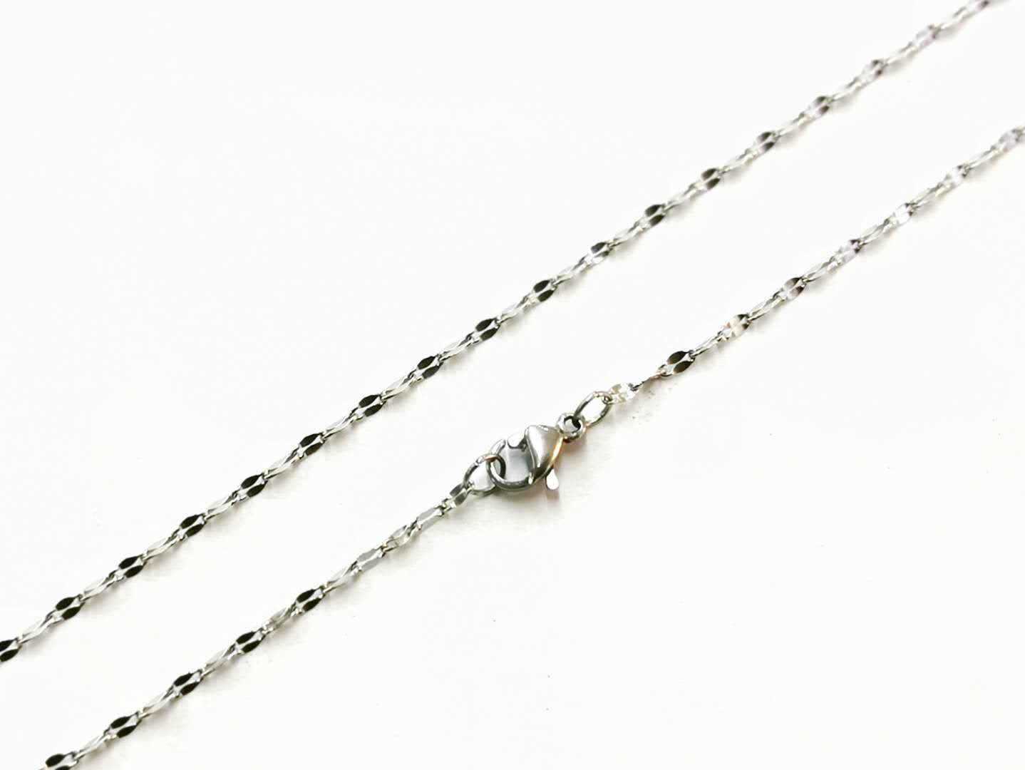 Stainless Steel Necklace, , Flat Cable, 1.8x3.7mm Oval Link | 不鏽鋼項鏈, 1.8x3.7mm, O型壓扁鏈