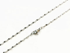 Stainless Steel Necklace, , Flat Cable, 1.8x3.7mm Oval Link | 不鏽鋼項鏈, 1.8x3.7mm, O型壓扁鏈