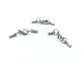 Cord End Stainless Steel Cap Clasp Set, 1.5mm Cord, 2 Sets - amakeit bead 天富