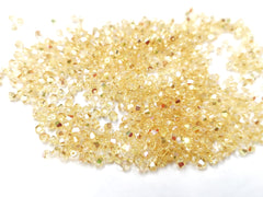 雙尖水晶玻璃, 3mm, 淺金AB, 144粒