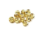 Brass beads, 8mm, faceted cut round, 12pcs | 銅珠, 8mm實心切面銅珠, 12個