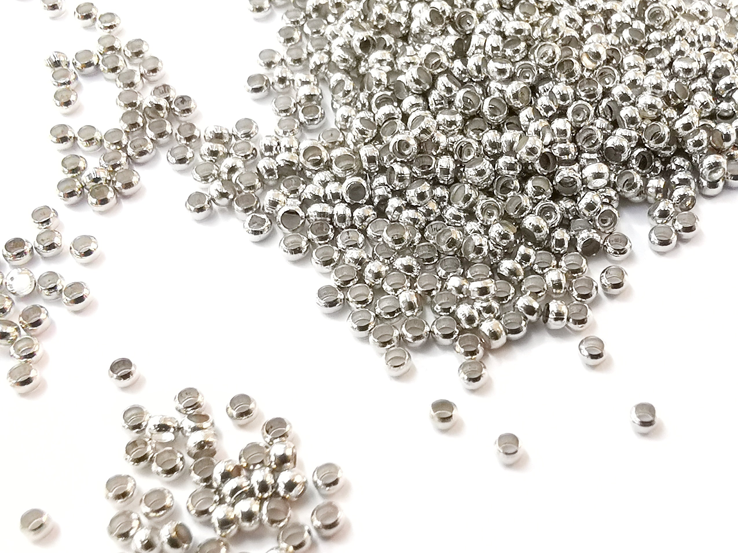 Crimp Bead, 2mm, brass, 200 Pieces | 2mm銅定位珠, 200個