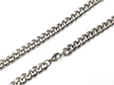 30" Stainless Steel Necklace, 9mm Flat Curb Chain | 30" 不鏽鋼項鏈 9mm扁鏈