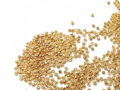 Crimp Bead, 2mm, brass, 200 Pieces | 2mm銅定位珠, 200個