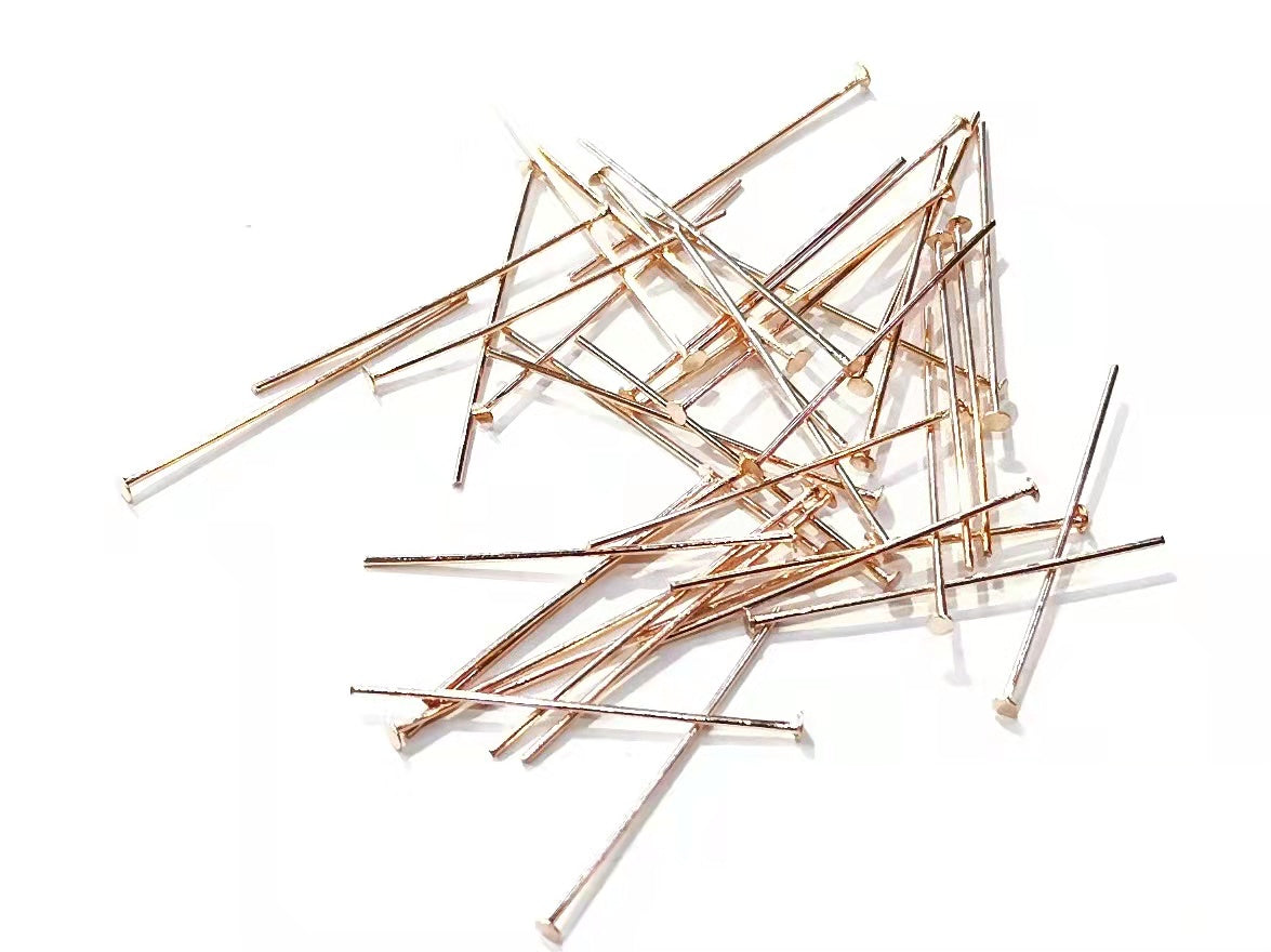T字針, 30/40mm, 銅, 玫瑰金色, 24個