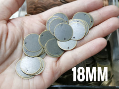 特價, 圓銅片, 18mm, 雙孔, 24個