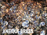 Brass Charm, Brass Connector, 8mm, 2 holes, 100 pcs | 圓銅片, 8mm 雙孔, 100個