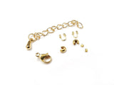 DIY clasp set, gold color, steel & brass, 1 set | DIY扣套裝, 金色, 1套, 不銹鋼&銅配件