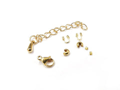 DIY扣套裝, 金色, 1套, 不銹鋼&銅配件