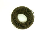 3mm Braided leather cord, Dark brown, 1 Yard & 5 Yards - amakeit bead 天富