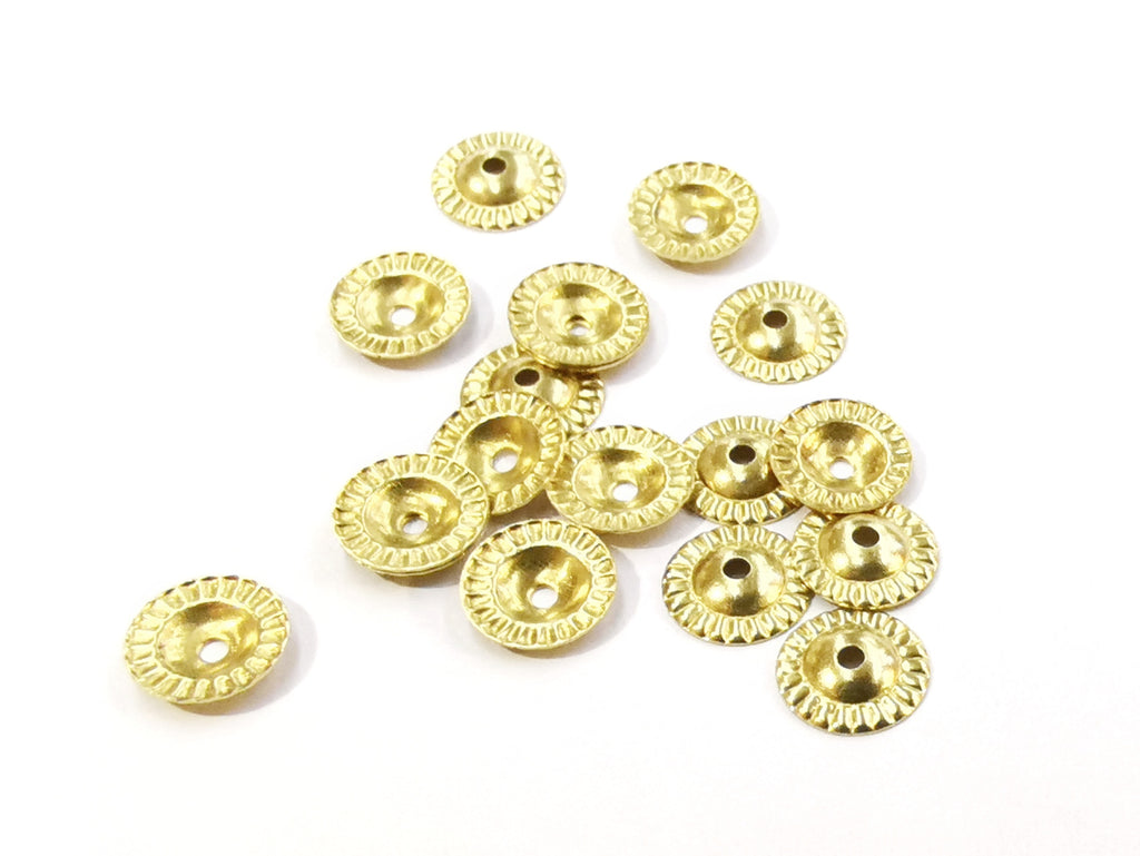 Bead Cap, Brass, 6.5mm, 24 Pieces | 銅珠蓋, 6.5mm, 24個