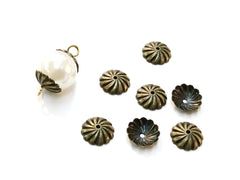 銅珠蓋, 10mm, 12mm珠用, 24個