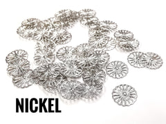 圓銅片, 10mm, 花形, 36個