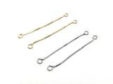 Connector, brass chain, 48mm | 連接銅鏈, 焊開口圈, 48mm