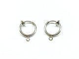 Spring On Clip On Earrings, 13mm, 2 Pairs - amakeit bead 天富