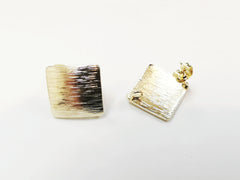 方形銅耳針, 帶圈, 1對