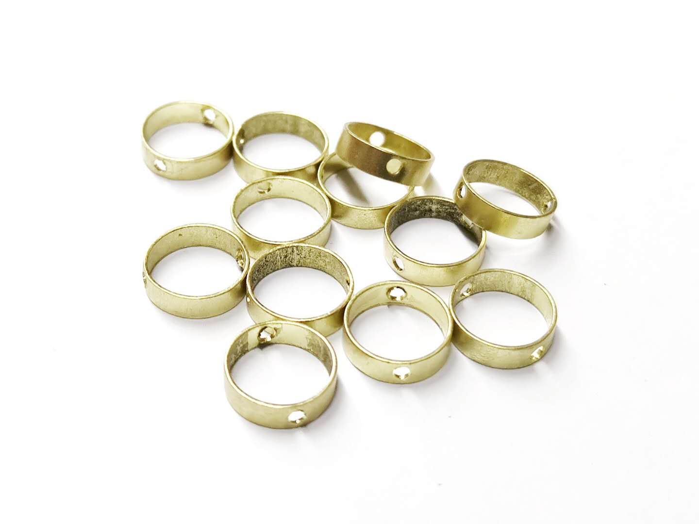 雙孔銅圈, 9mm/11mm, 6個