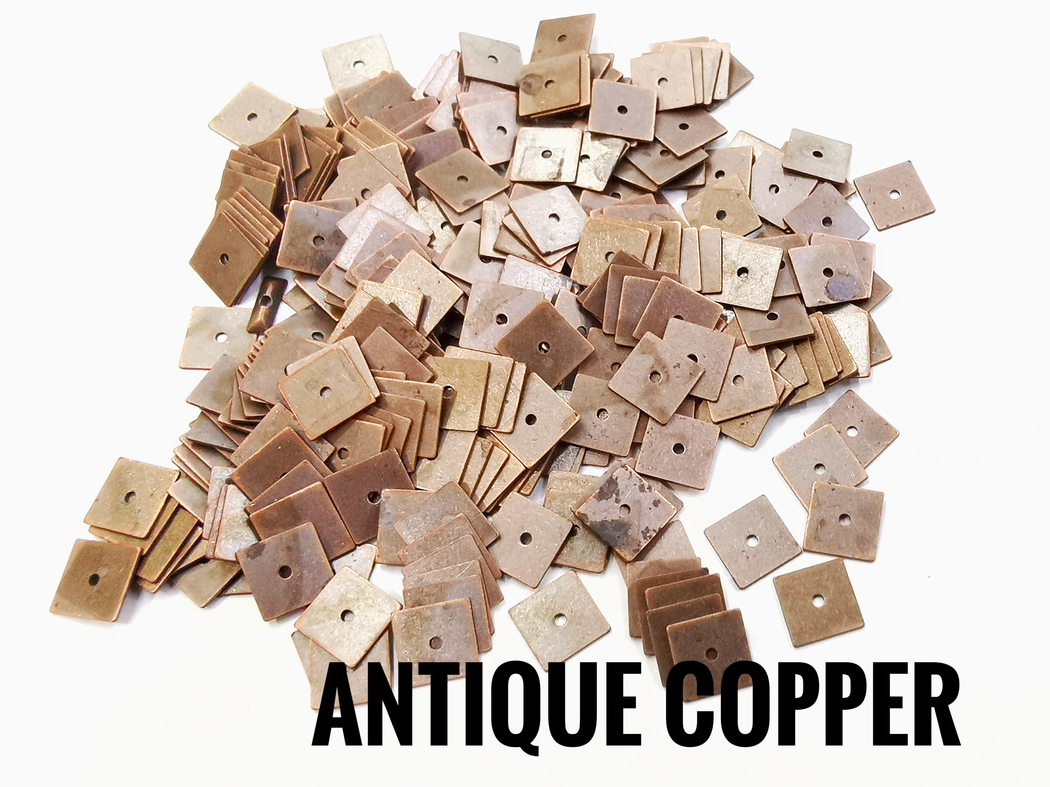 特價, 方形銅片, 7x7mm, 中孔, 100個