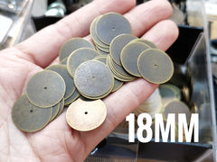 特價, 圓銅片, 18mm, 中孔, 24個