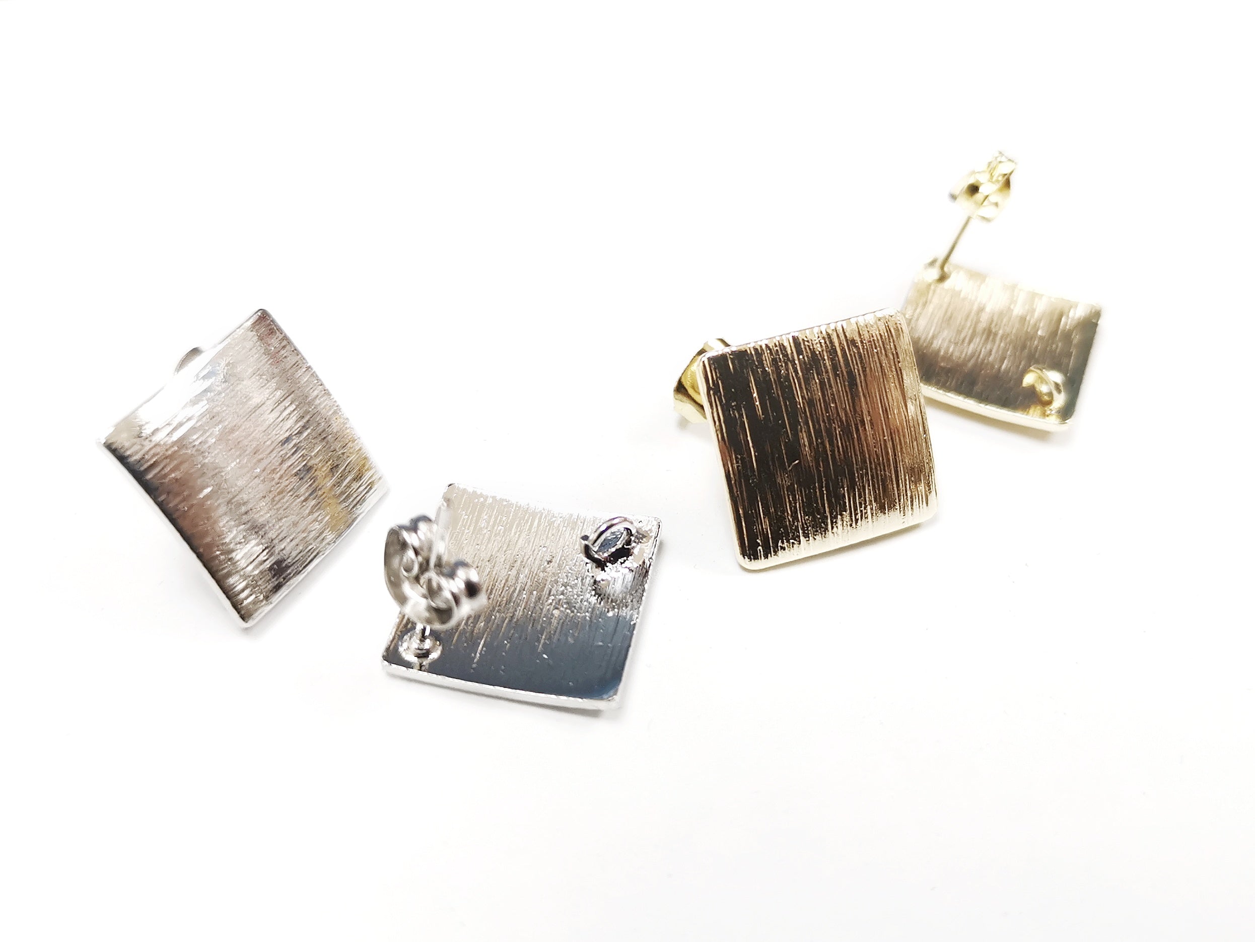 方形銅耳針, 帶圈, 1對