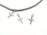 Charm, 10x16mm Cubic Zirconia Cross, Price Per Piece - amakeit bead 天富