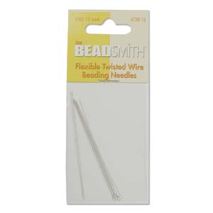 Needle Twisted Wire, BeadSmith, Medium/Fine | 麻花穿珠針, BeadSmith, 中/細