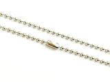 Stainless Steel Chain Necklace, 2.4mm ball chain, Price Per Piece - amakeit bead 天富