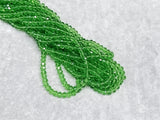5x6mm faceted rondelle glass beads, Green (#15) - amakeit bead 天富