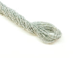 2x3mm faceted rondelle glass beads, Clear with Silver color plated (#38) - amakeit bead 天富