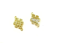 Cubic Zirconia Link, 14x22mm, Price Per Piece - amakeit bead 天富