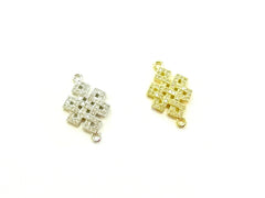 Cubic Zirconia Link, 14x22mm, Price Per Piece - amakeit bead 天富