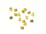 Brass Beads, 4mmx3.5mm, Triangle, 24 Pieces Per Pack - amakeit bead 天富