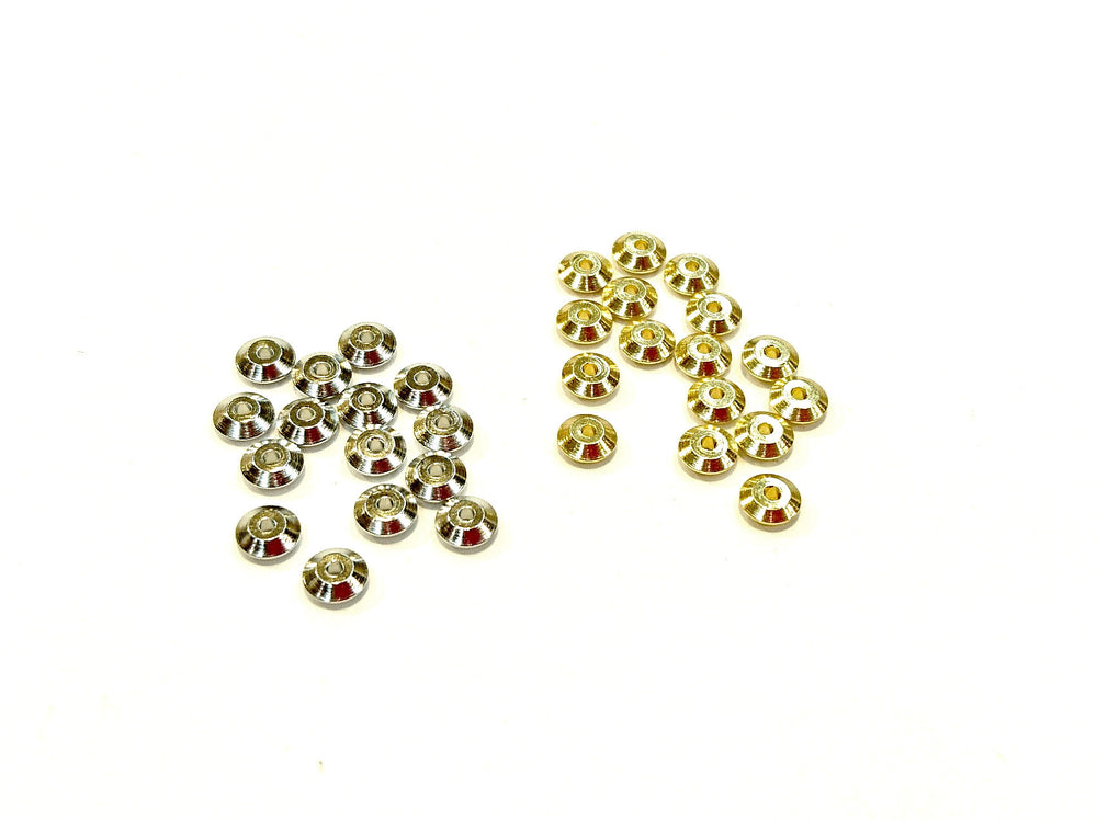 Brass Beads, 2x5mm, Round, Rondelle, 24 Pieces Per Pack - amakeit bead 天富