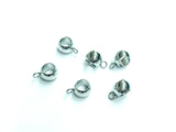 Stainless Steel Bead with loop, 8x11mm, 5.5mm hole, 6 Pieces Per Pack - amakeit bead 天富