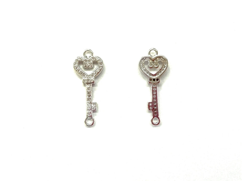 Cubic Zirconia Link, 11x28mm Key, Price Per Piece - amakeit bead 天富