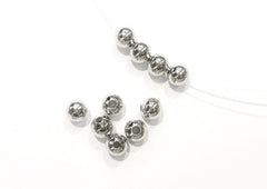 Brass Bead, 5mm Round, 24 Pieces Per Pack - amakeit bead 天富