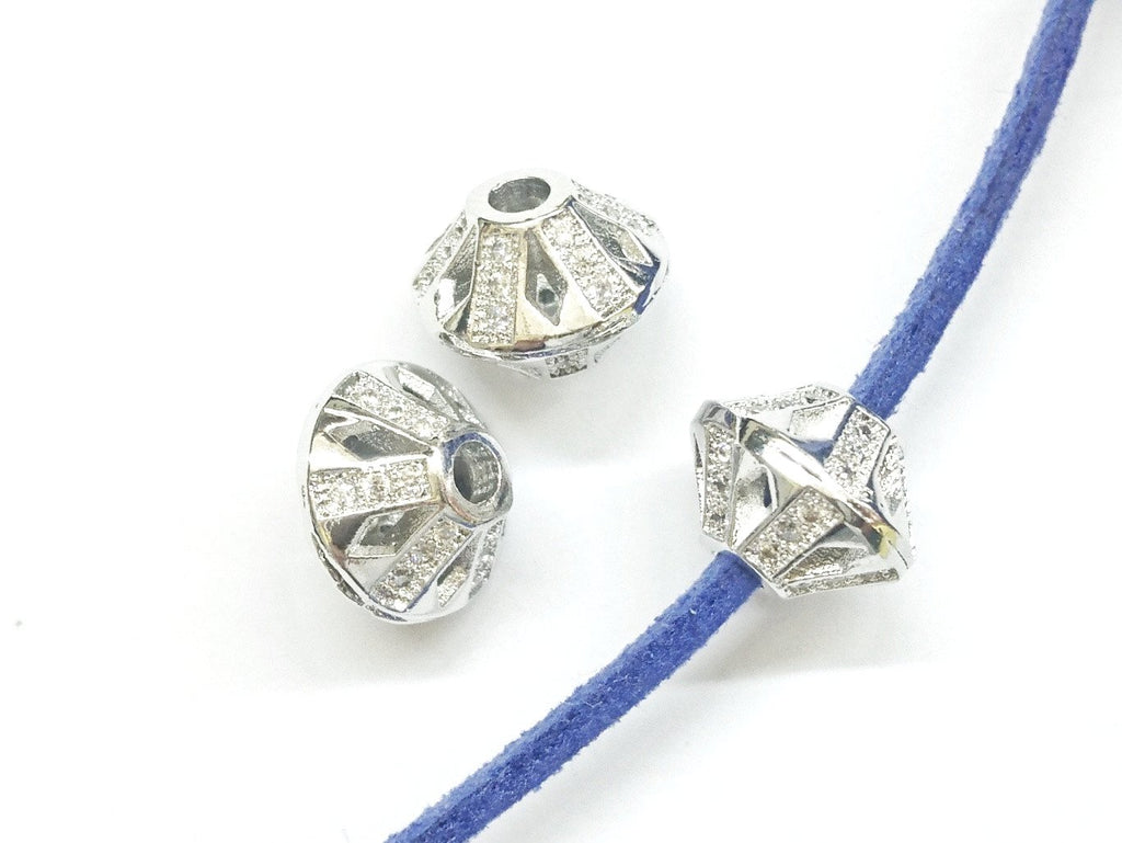 Cubic Zirconia Bead, 8.5x11m Bicone, Price Per Piece - amakeit bead 天富