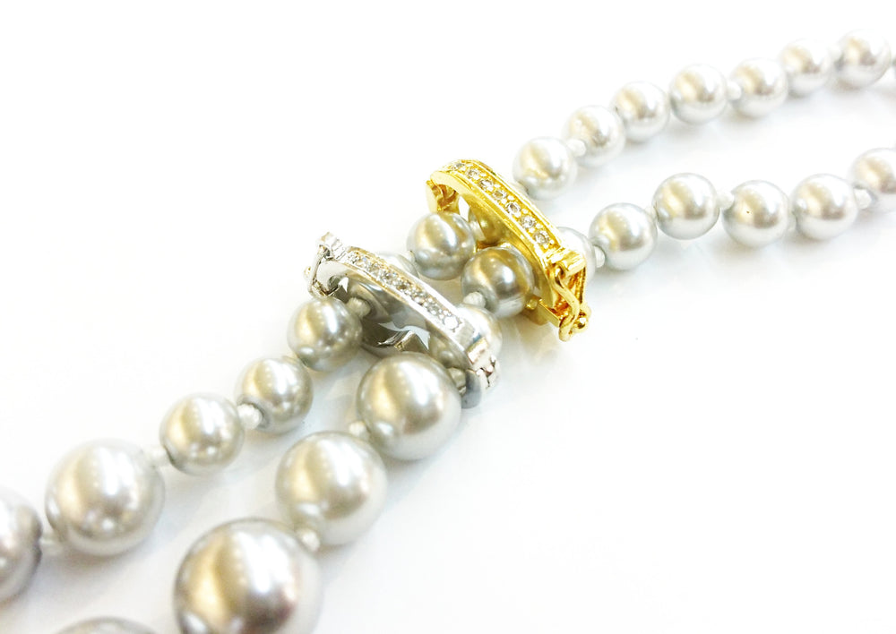 Snap Clasp, 10x20mm, Oval, Pearl Clasp, Price Per Piece - amakeit bead 天富