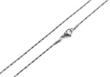 Stainless Steel Snake Chain Necklace with Lobster Clasp, 0.9mm Twisted Square, Price Per Piece - amakeit bead 天富