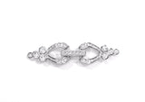 Snap Clasp, 10x41mm, Clear Cubic Zirconia, Price Per Piece - amakeit bead 天富