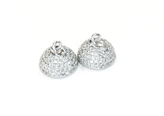 Rhinestone Magnetic Clasp, 12mm Ball, Clear Cubic Zirconia, Price Per Piece - amakeit bead 天富