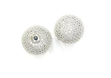 Cubic Zirconia Bead, 20mm Ball, Clear Cubic Zirconia, Price Per Piece - amakeit bead 天富