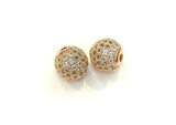 Cubic Zirconia Bead, 10mm Ball, Clear Cubic Zirconia, Price Per Piece - amakeit bead 天富