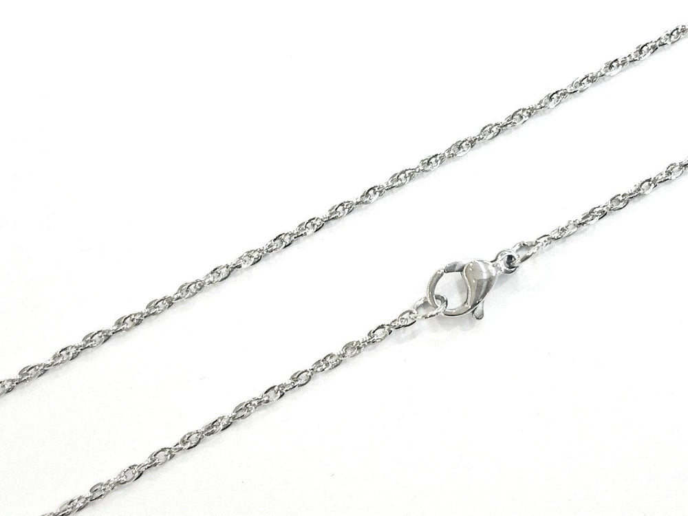 Stainless Steel Chain Necklace with Lobster Hook, 1.8mm Twisted Cable, Price Per Piece - amakeit bead 天富