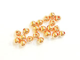Brass Bead, 5mm, Solid Ball, Rose Gold, 40 Pieces Per Pack - amakeit bead 天富