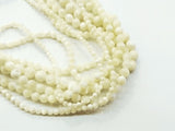 MOP shell round beads, 3.5mm to 8mm, Price Per Strand | MOP貝殼珠, 3.5mm-8mm